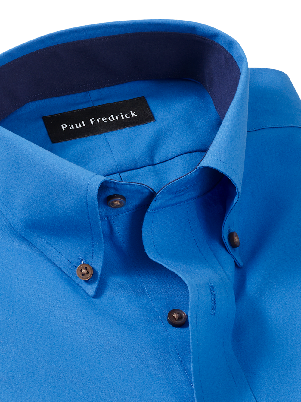 Non-Iron Cotton Solid Dress Shirt With Contrast Trim Non-Iron Cotton Solid Dress Shirt With Contrast Trim