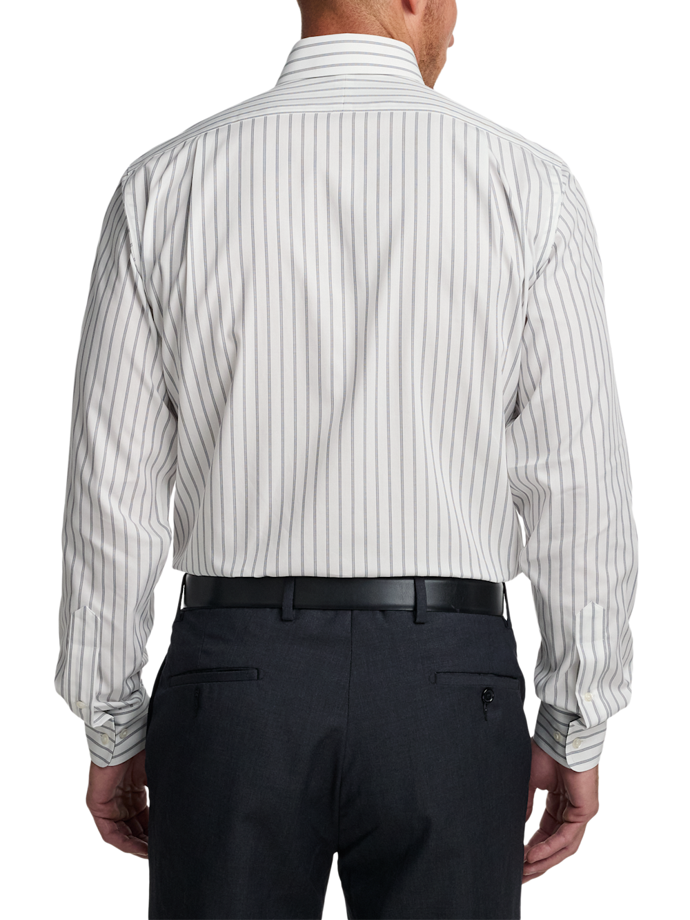 Alternate Image of Non-iron Cotton Stripe Dress Shirt With Contrast Trim-4