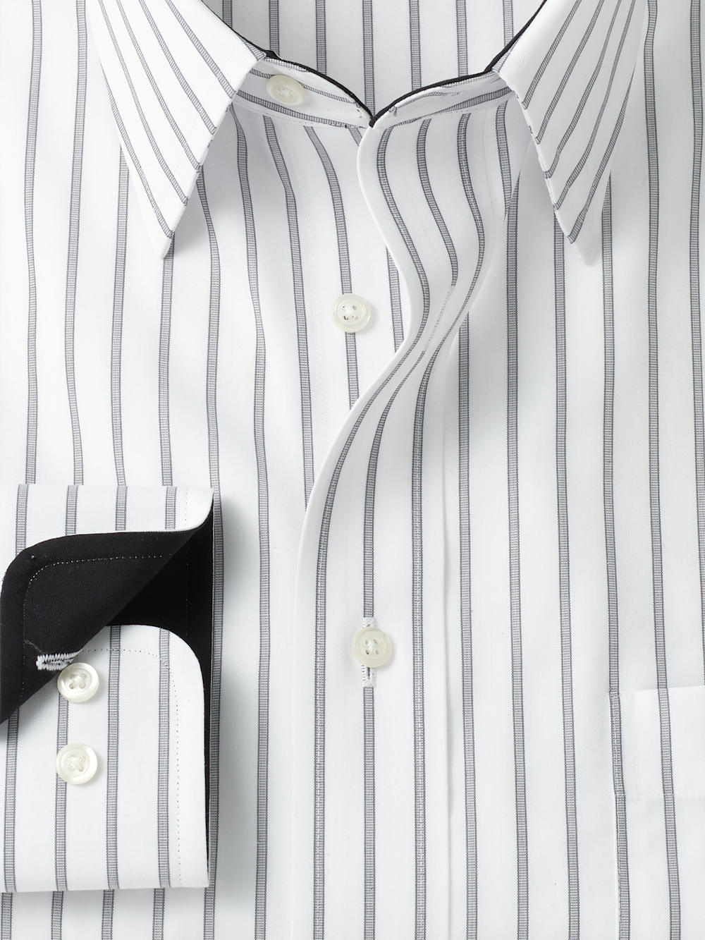 Alternate Image of Non-iron Cotton Stripe Dress Shirt With Contrast Trim-5
