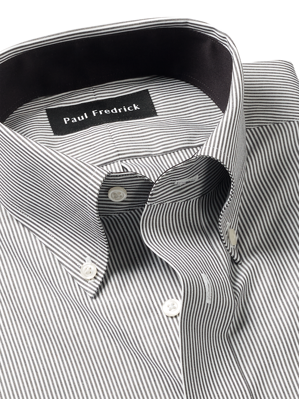 Alternate Image of Non-iron Cotton Stripe Dress Shirt With Contrast Trim-6