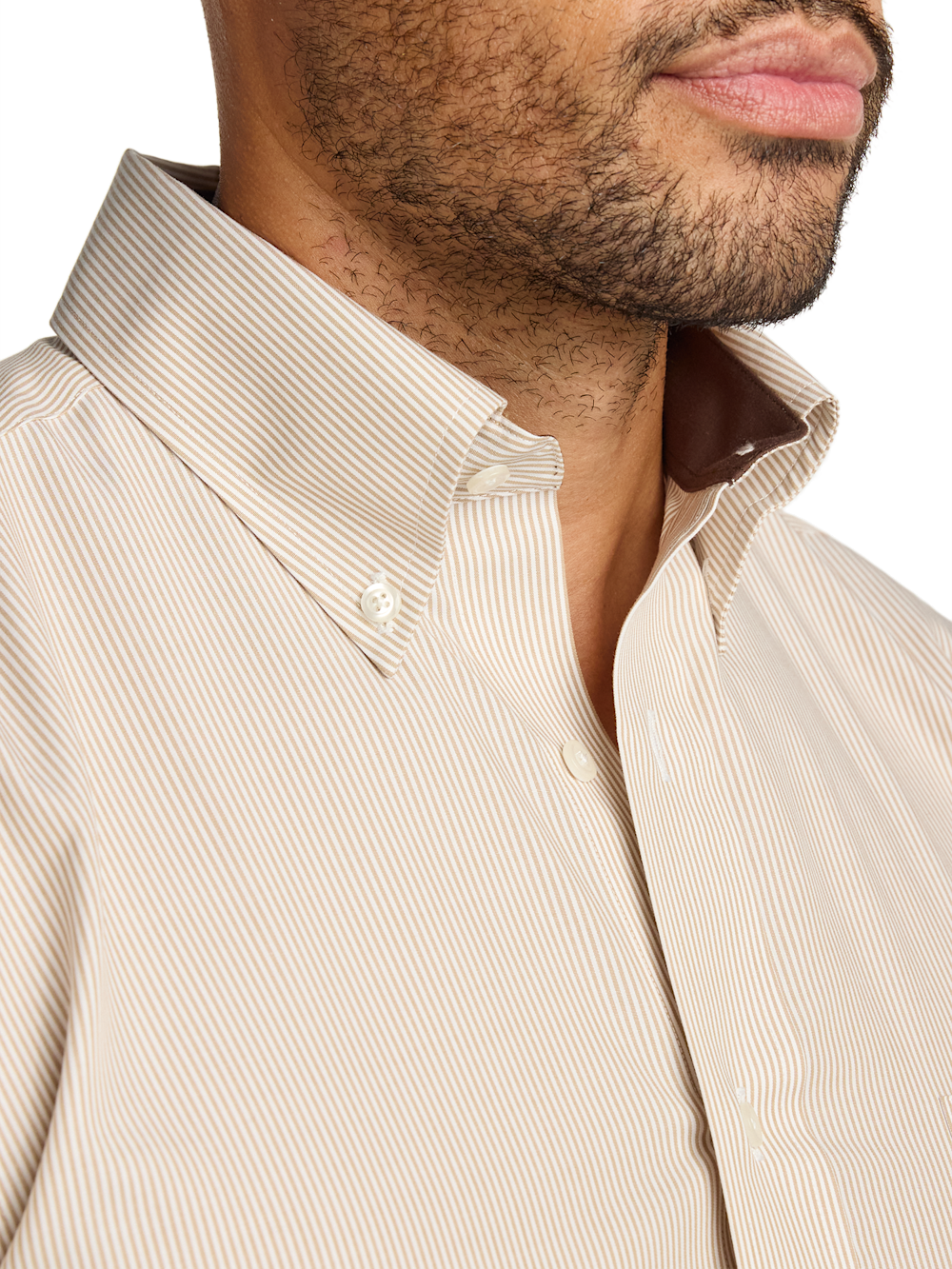 Alternate Image of Non-iron Cotton Stripe Dress Shirt With Contrast Trim-2
