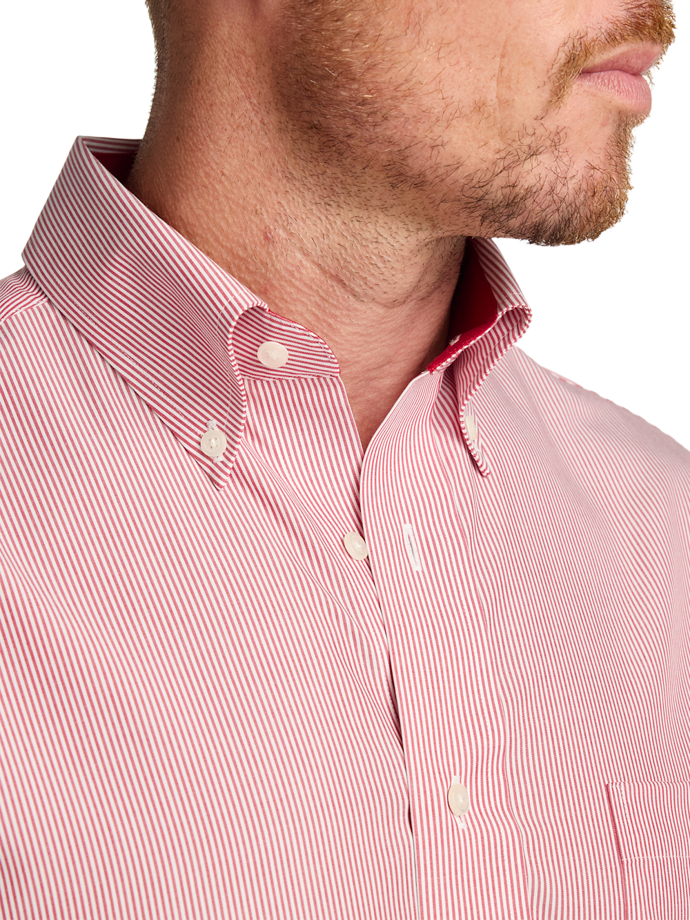 Alternate Image of Non-iron Cotton Stripe Dress Shirt With Contrast Trim-2