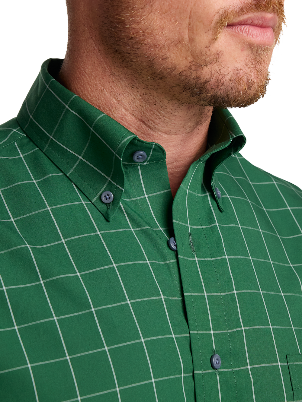 Non-Iron Cotton Windowpane Dress Shirt Non-Iron Cotton Windowpane Dress Shirt