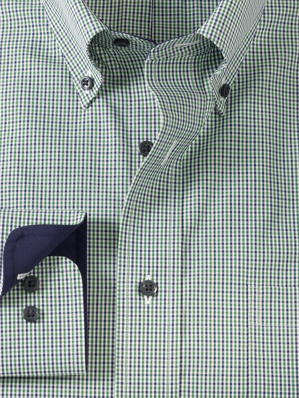 green check dress shirt Green Checkered Men Button Up Shirt, Mint Pastel Short Sleeve Print Casual Buttoned Down Male Guys Collared Designer Dress Shirt Chest Pocket