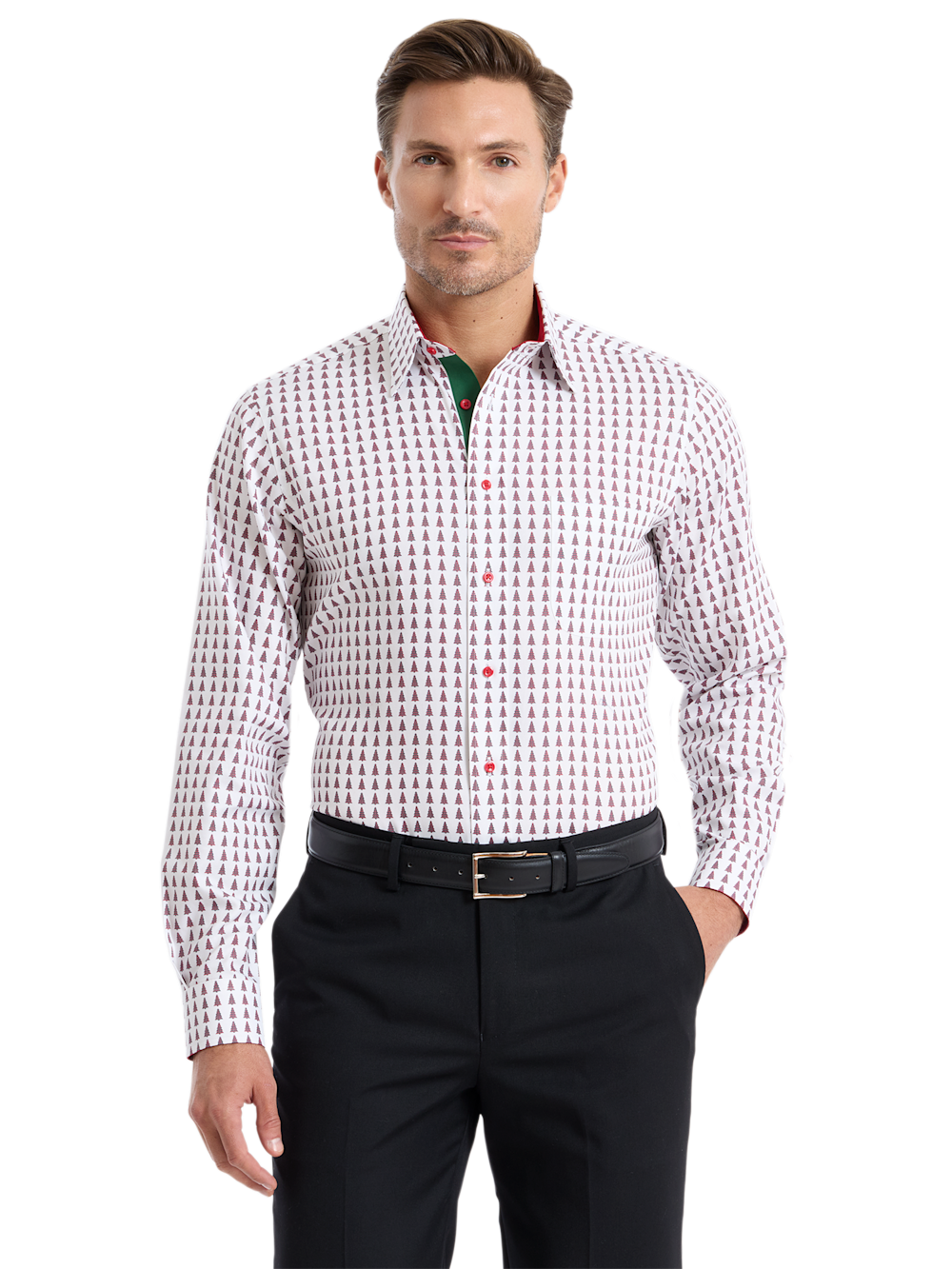 Alternate Shot of Men's red/green  Shirts 
