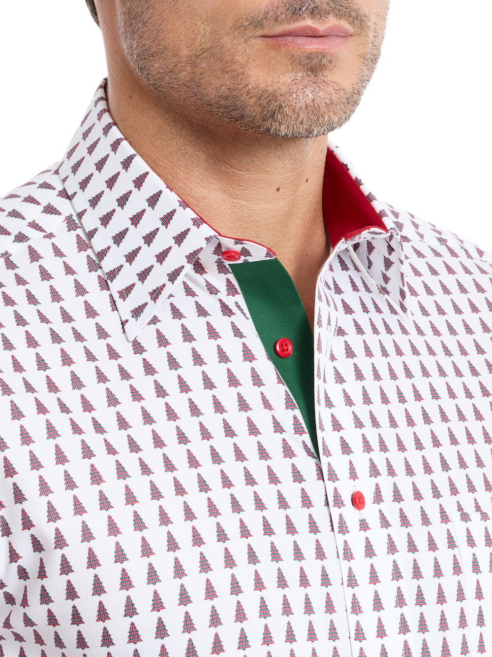 Alternate Shot of Men's red/green  Shirts  - 2