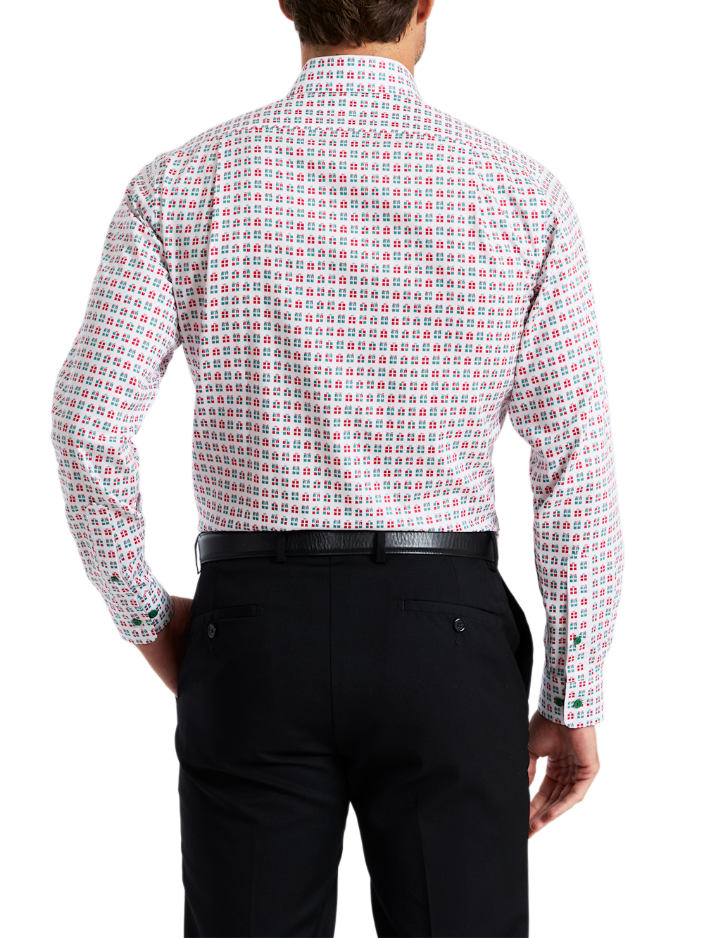 Alternate Shot of Men's red/green  Shirts  - 4