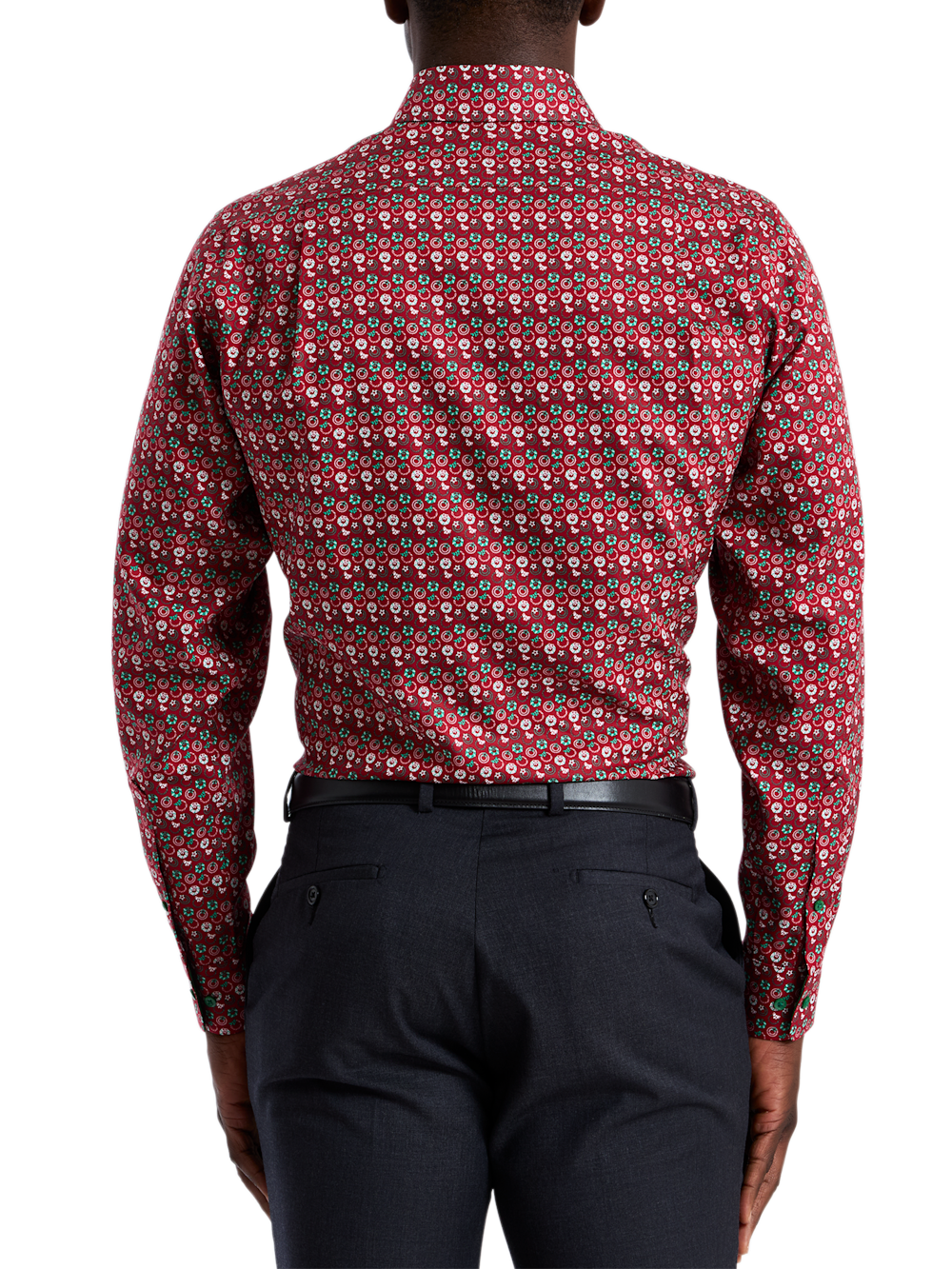 Alternate Shot of Men's red/green  Shirts  - 4