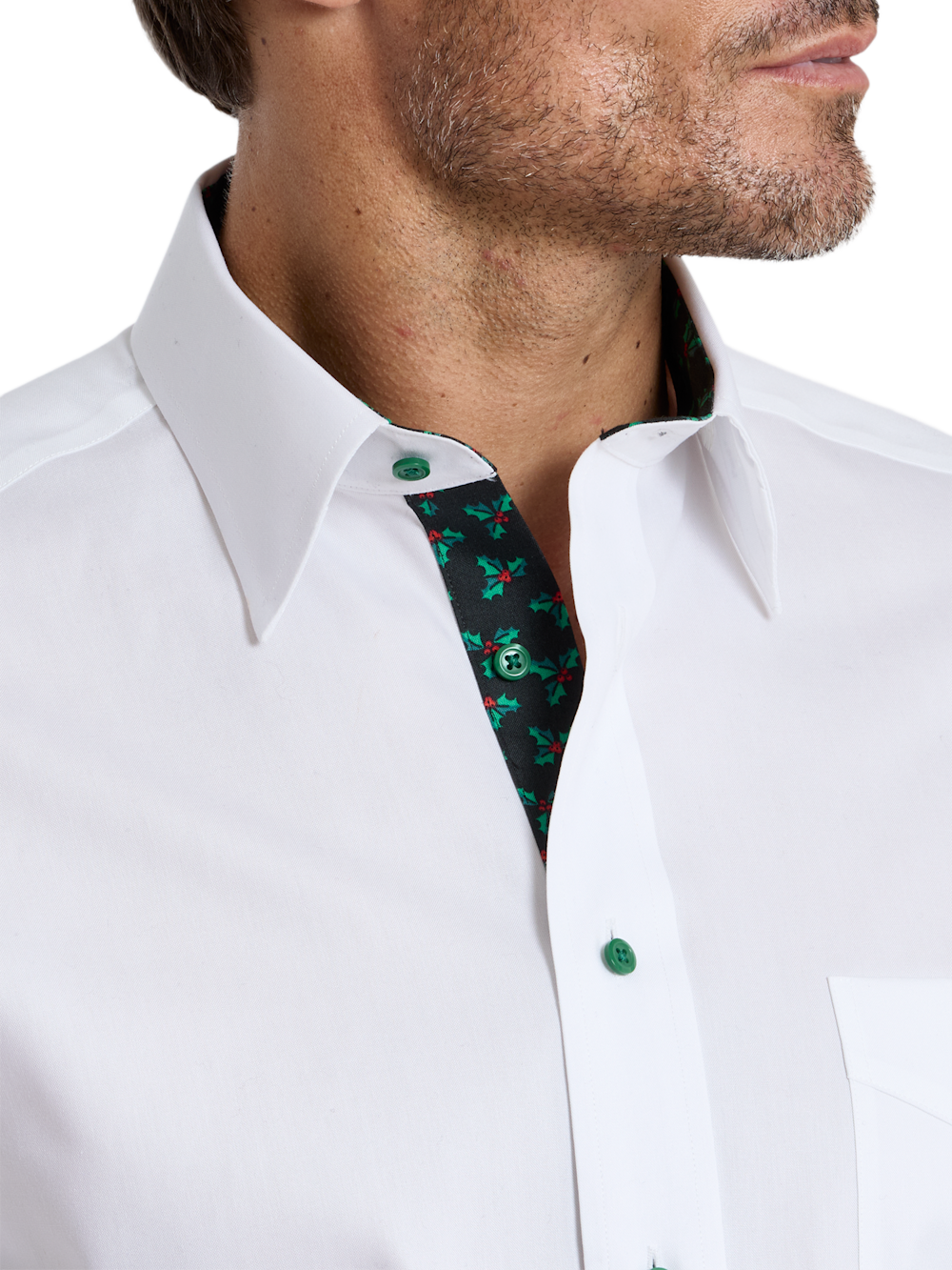 Alternate Shot of Men's white multi  Shirts  - 2