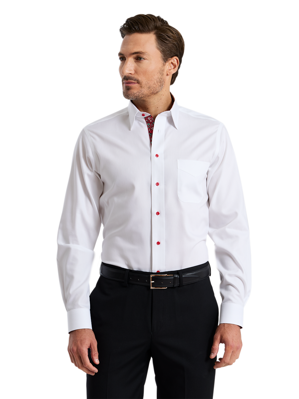 Alternate Shot of Men's white multi  Shirts 