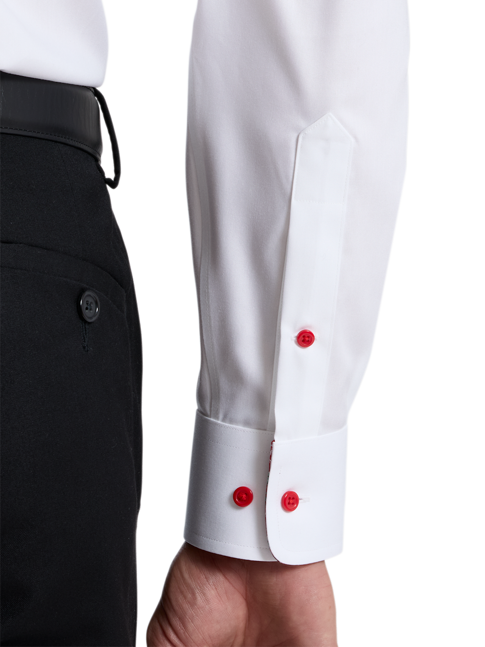 Alternate Shot of Men's white multi  Shirts  - 3