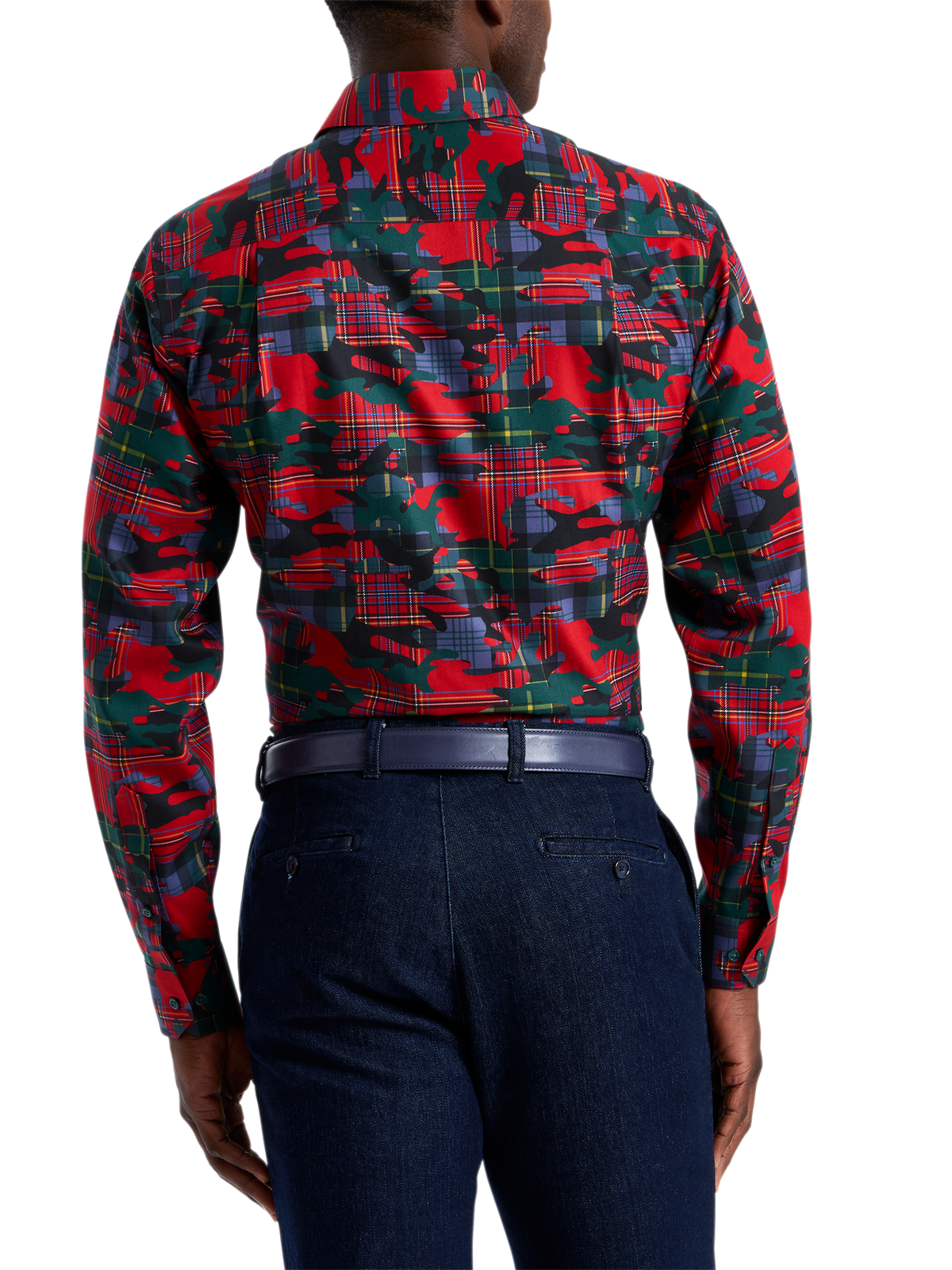 Alternate Shot of Men's red/green  Shirts  - 4