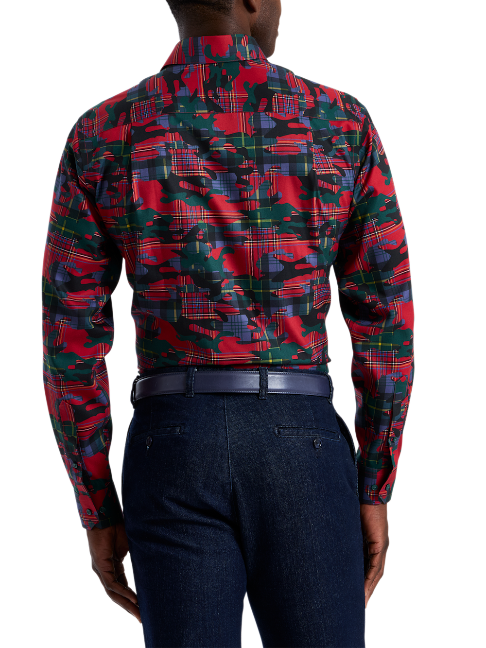 Alternate Shot of Men's red/green  Shirts  - 4