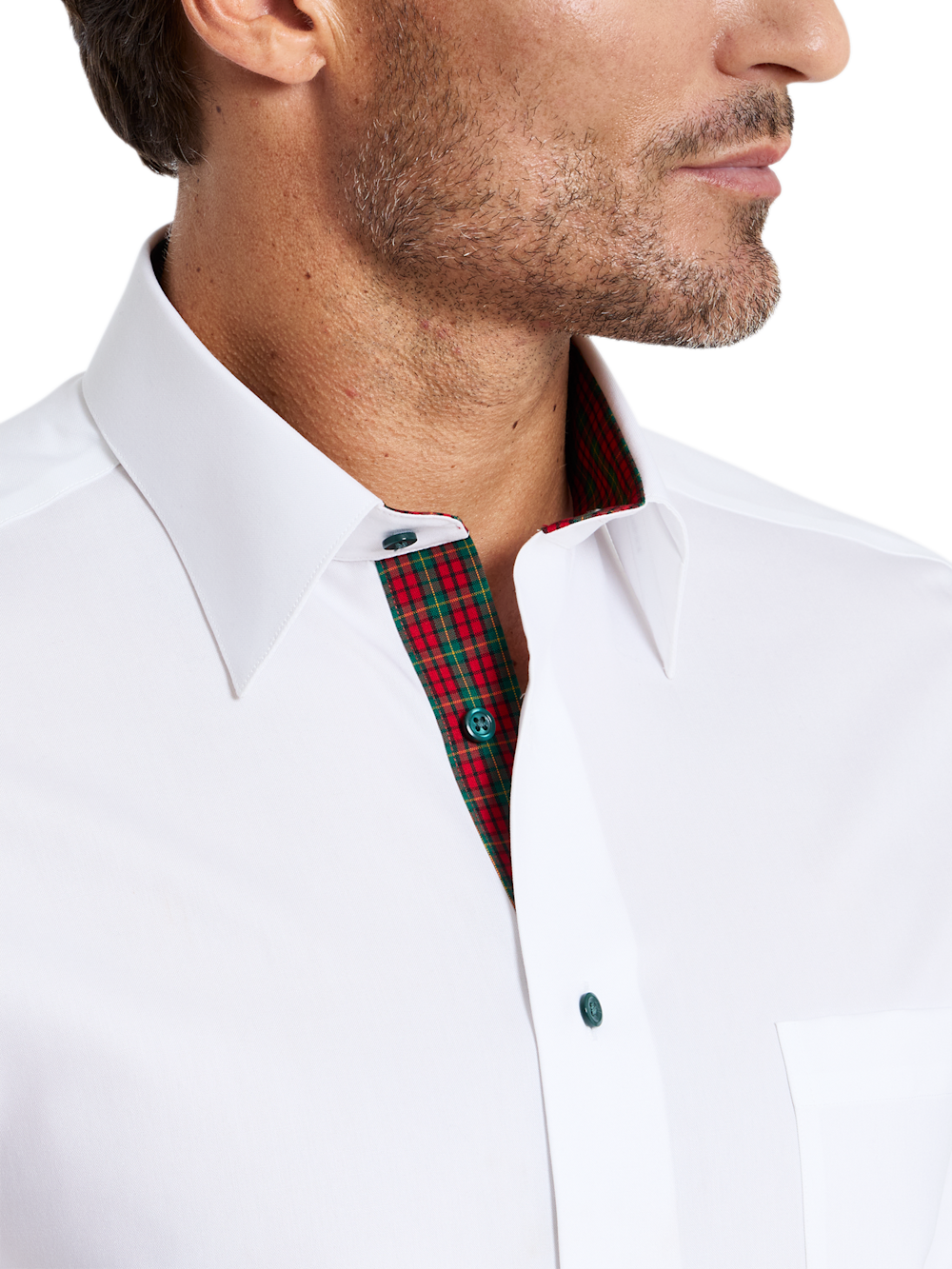 Alternate Shot of Men's white multi  Shirts  - 2