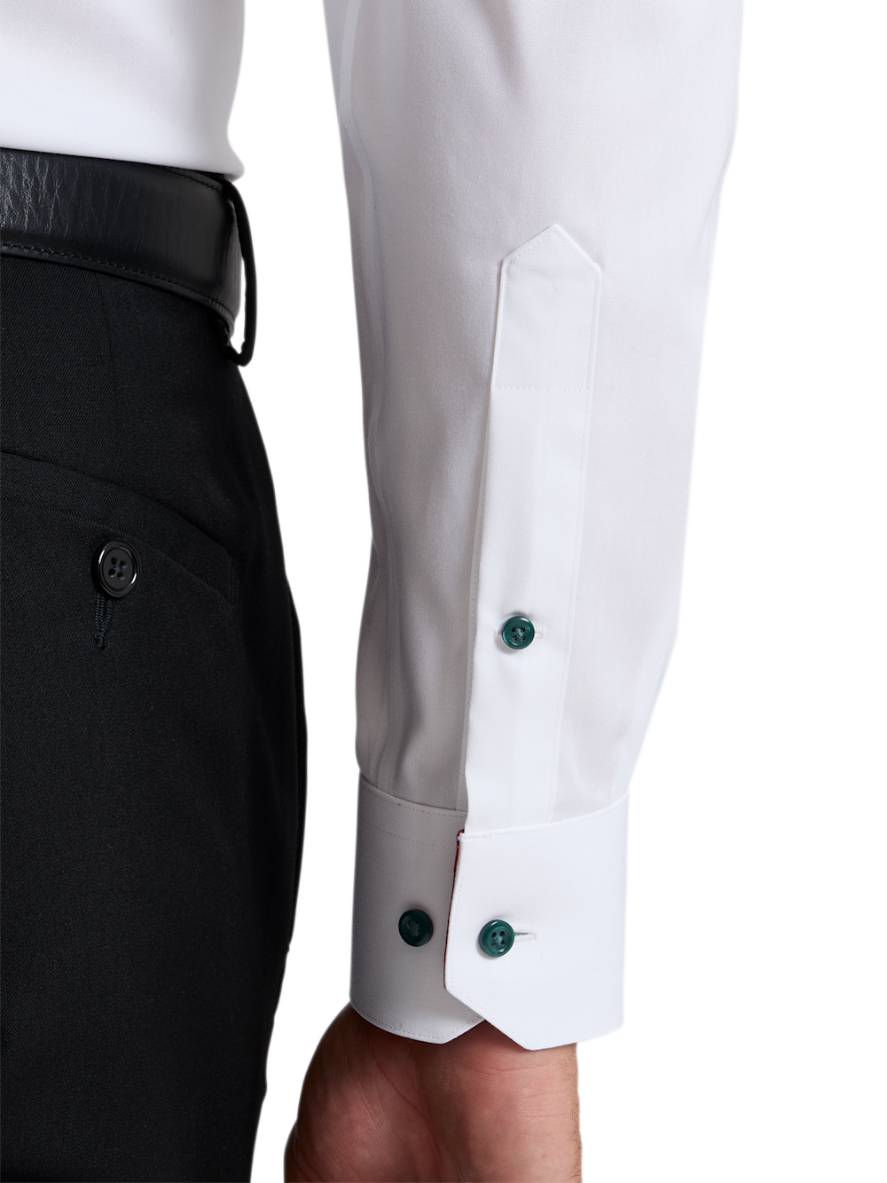 Alternate Shot of Men's white multi  Shirts  - 3
