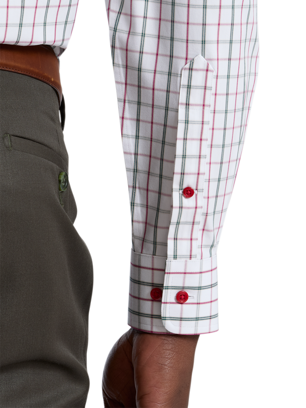 Alternate Shot of Men's green  Shirts  - 3