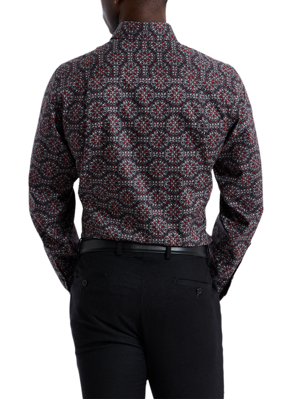 Alternate Shot of Men's black/red  Shirts  - 4
