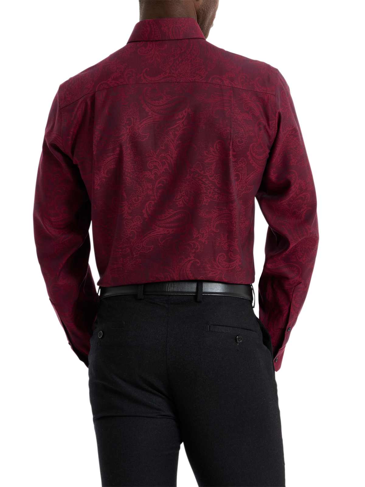 Alternate Shot of Men's burgundy  Shirts  - 4