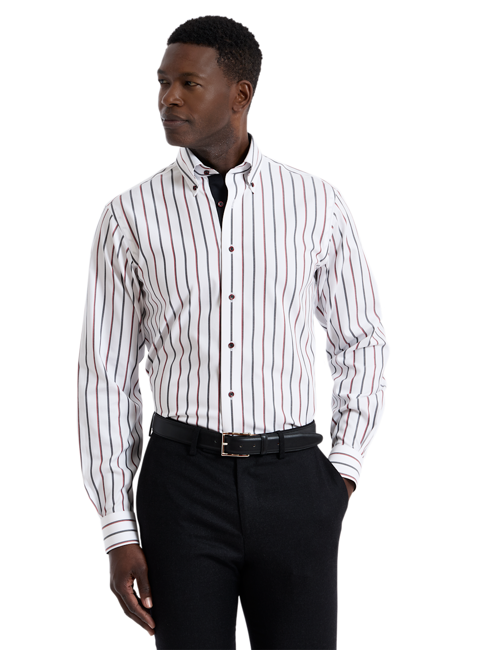 Alternate Shot of Men's white multi  Shirts  - 1