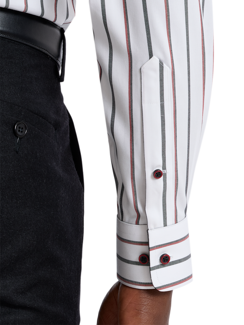 Alternate Shot of Men's white multi  Shirts  - 3