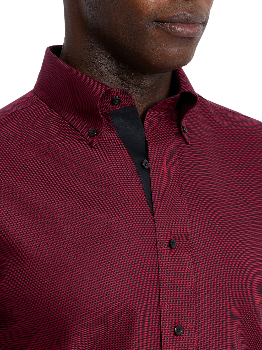 Alternate Shot of Men's black/red  Shirts  - 2