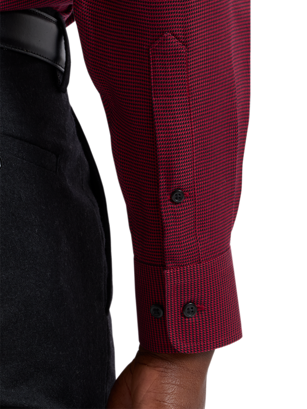 Alternate Shot of Men's black/red  Shirts  - 3