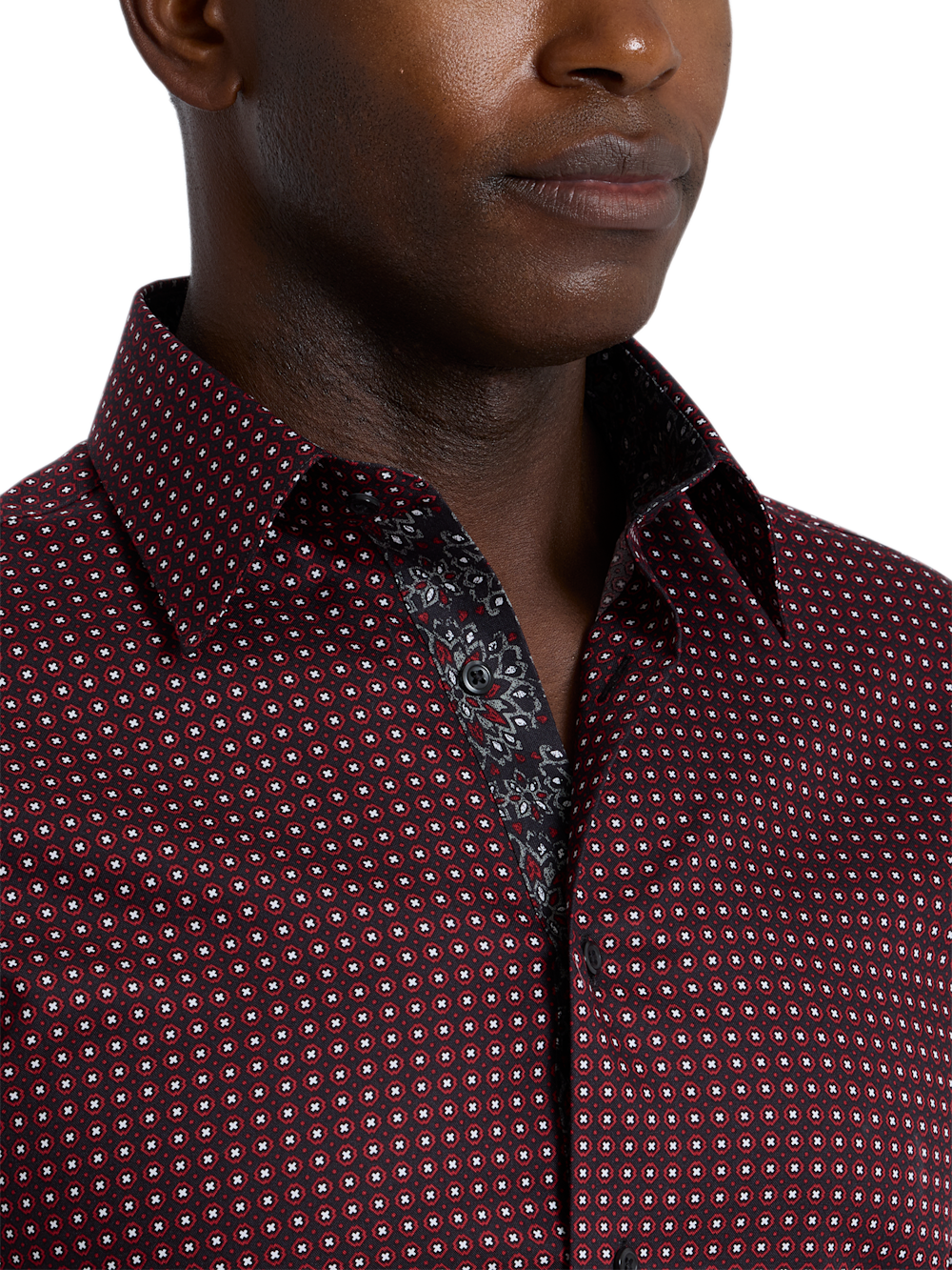 Alternate Shot of Men's black/red  Shirts  - 2