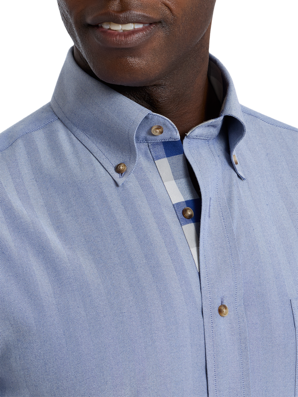 Alternate Shot of Men's blue  Shirts  - 2