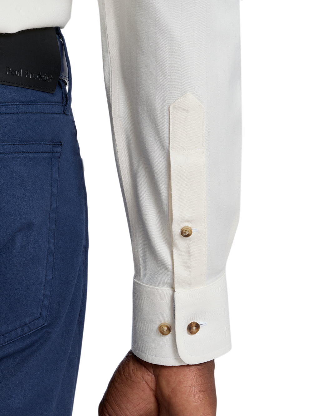 Alternate Shot of Men's winter white  Shirts  - 3