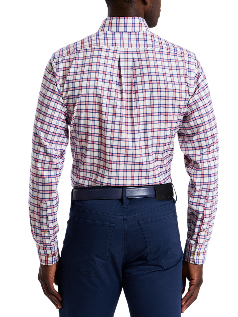 Alternate Shot of Men's white/pink  Shirts  - 4