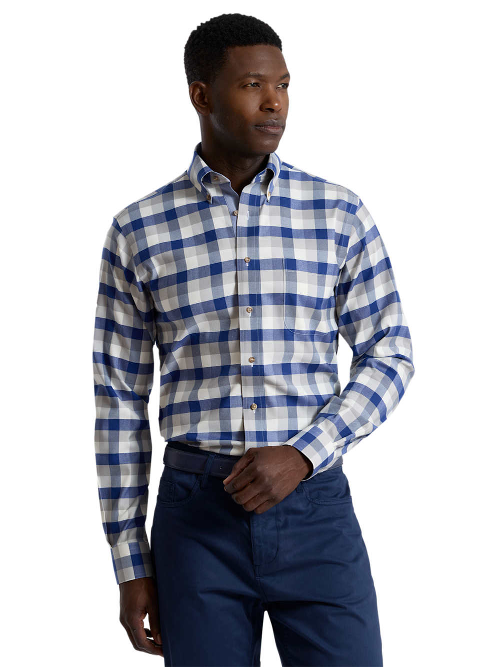 Alternate Shot of Men's blue  Shirts 