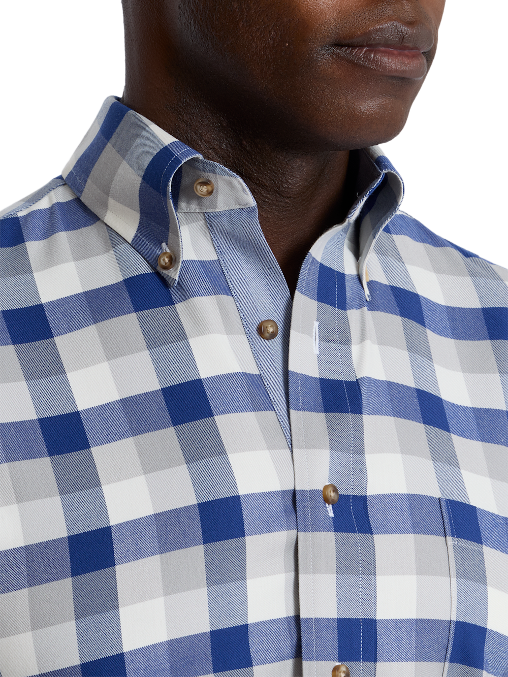 Alternate Shot of Men's blue  Shirts  - 2