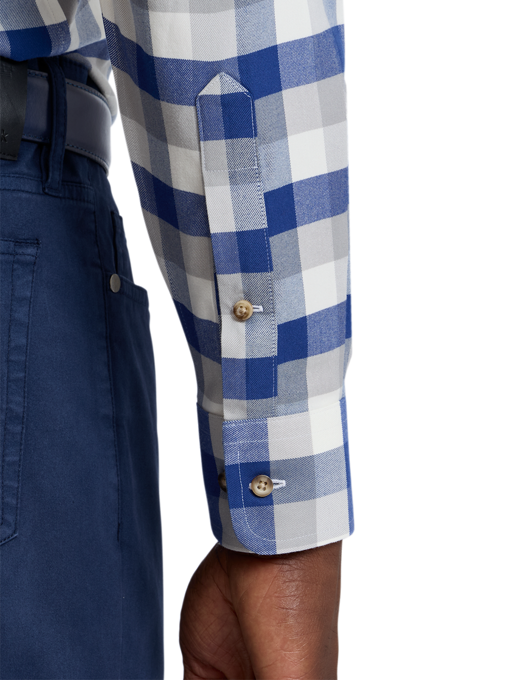 Alternate Shot of Men's blue  Shirts  - 3
