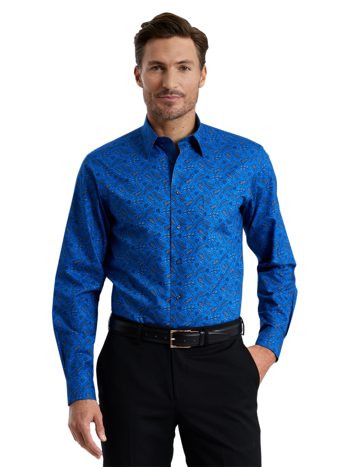 Alternate Shot of Men's cobalt  Shirts 