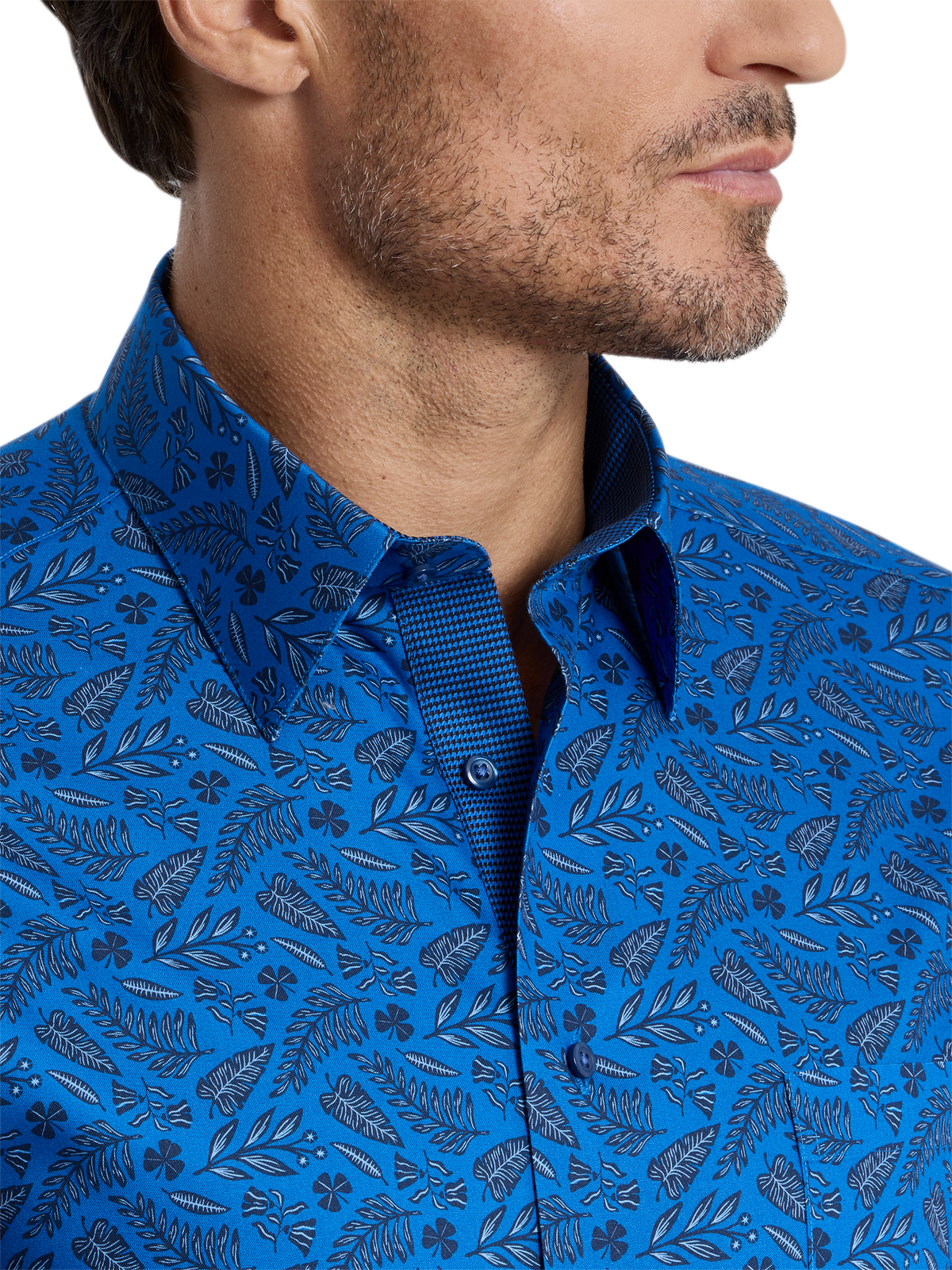 Alternate Shot of Men's cobalt  Shirts  - 2