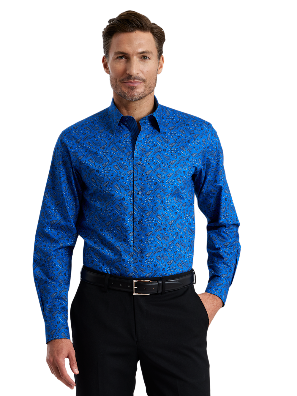Alternate Shot of Men's cobalt  Shirts  - 1