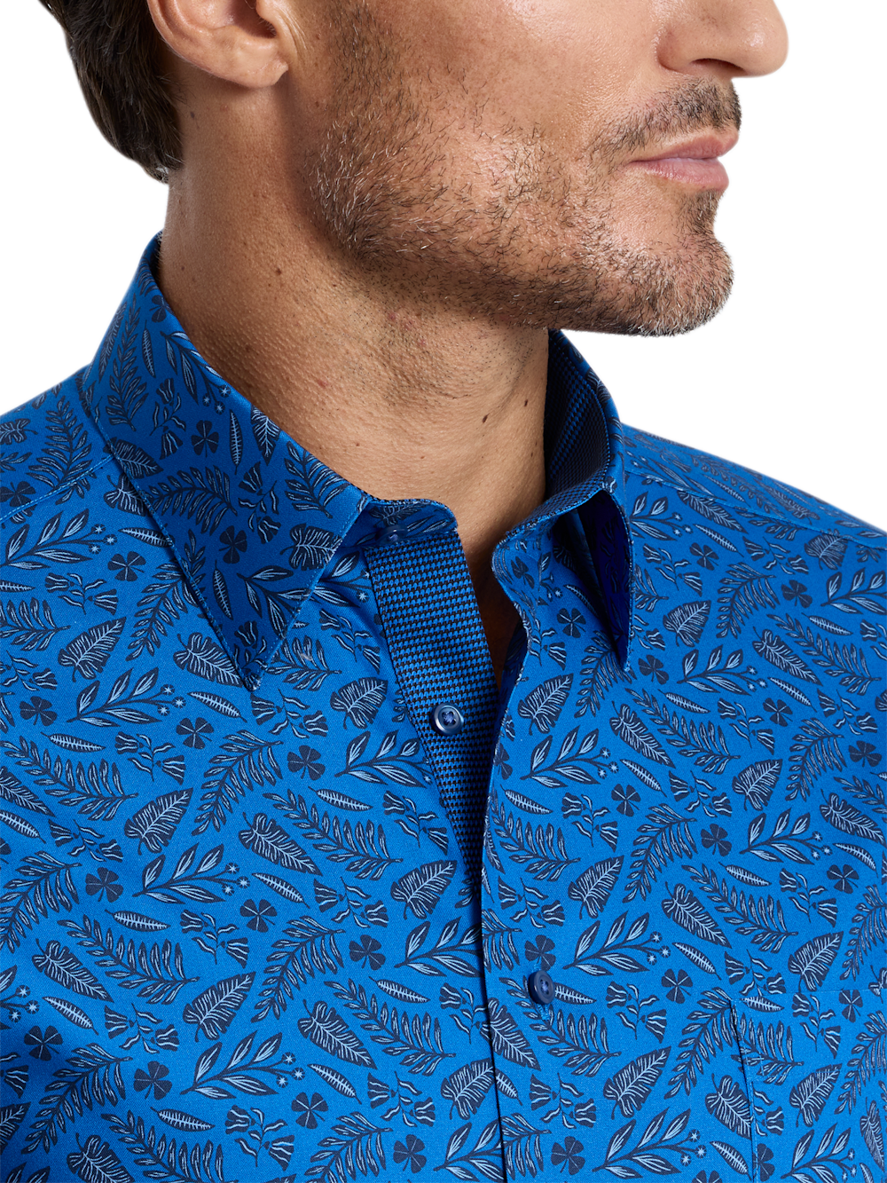 Alternate Shot of Men's cobalt  Shirts  - 2