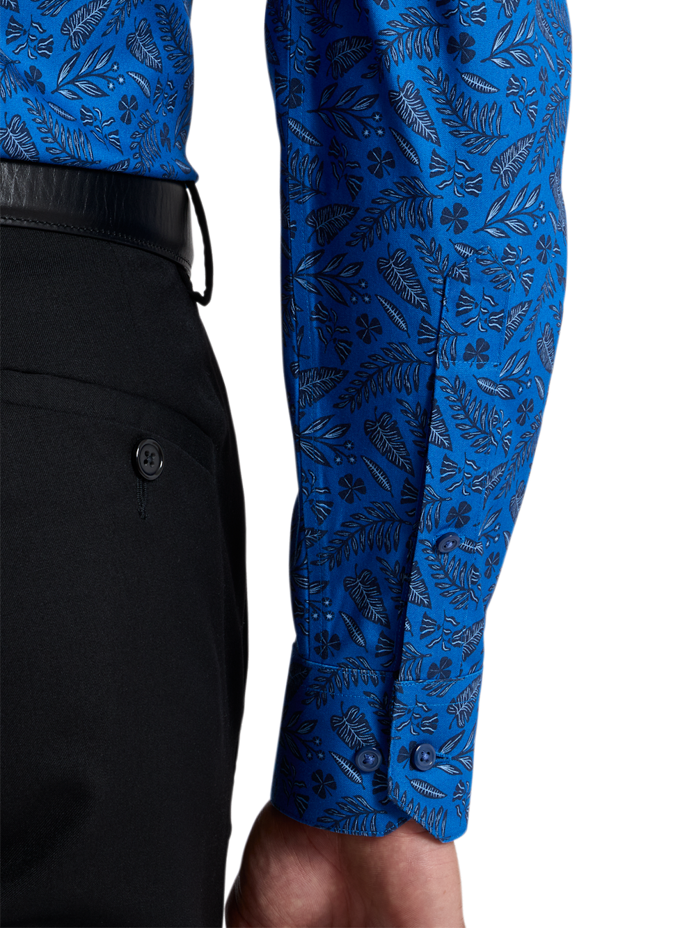 Alternate Shot of Men's cobalt  Shirts  - 3