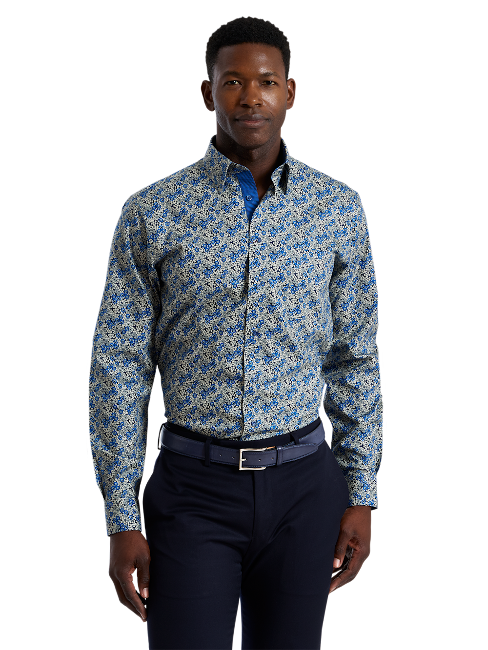Alternate Shot of Men's cobalt  Shirts  - 1