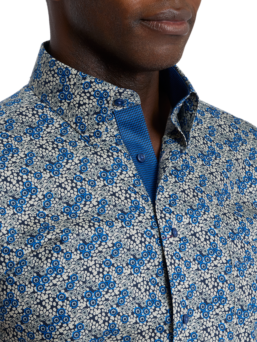 Alternate Shot of Men's cobalt  Shirts  - 2
