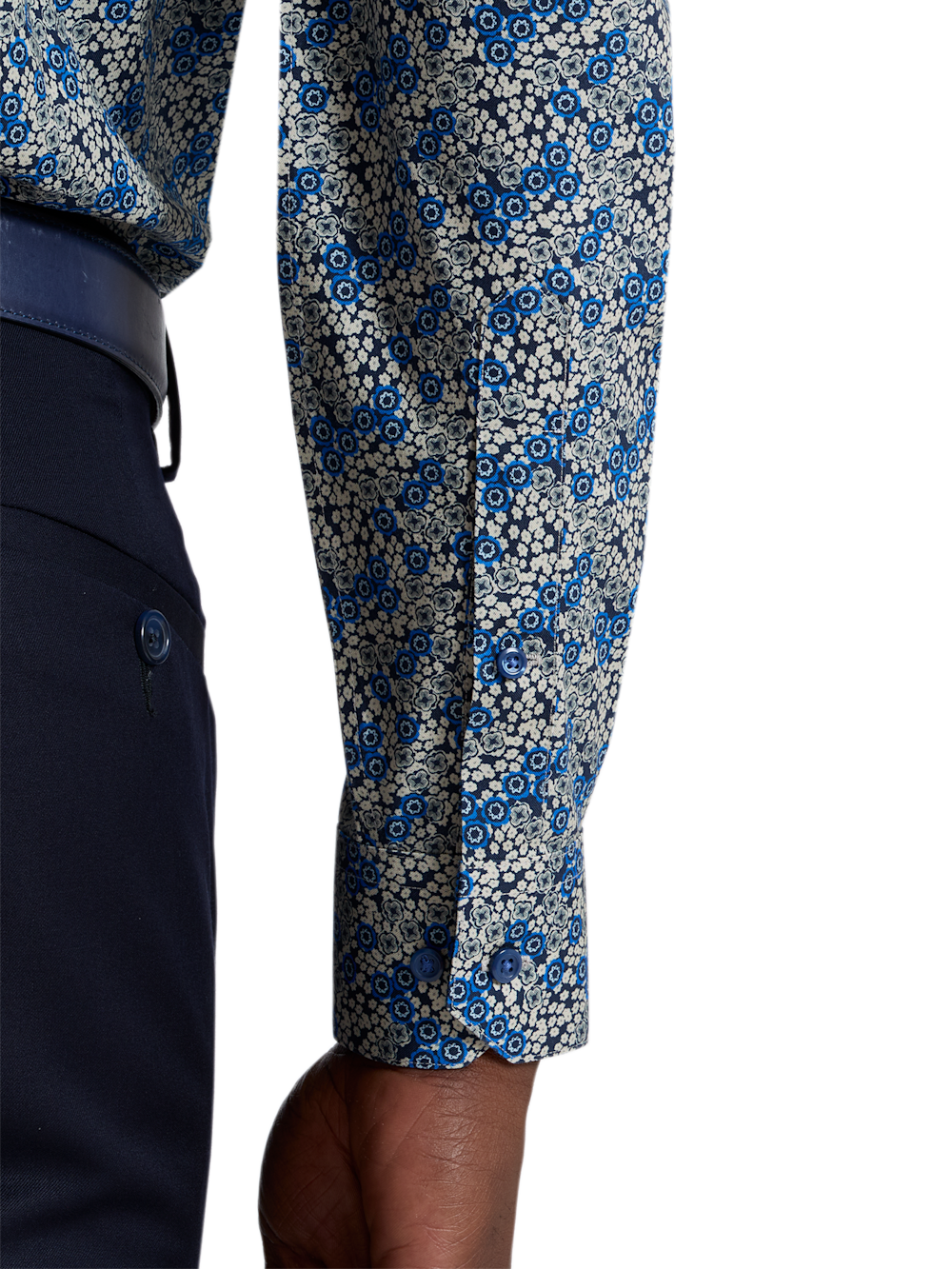 Alternate Shot of Men's cobalt  Shirts  - 3