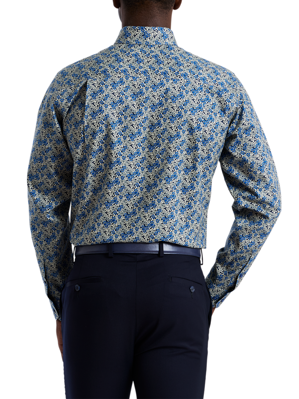 Alternate Shot of Men's cobalt  Shirts  - 4