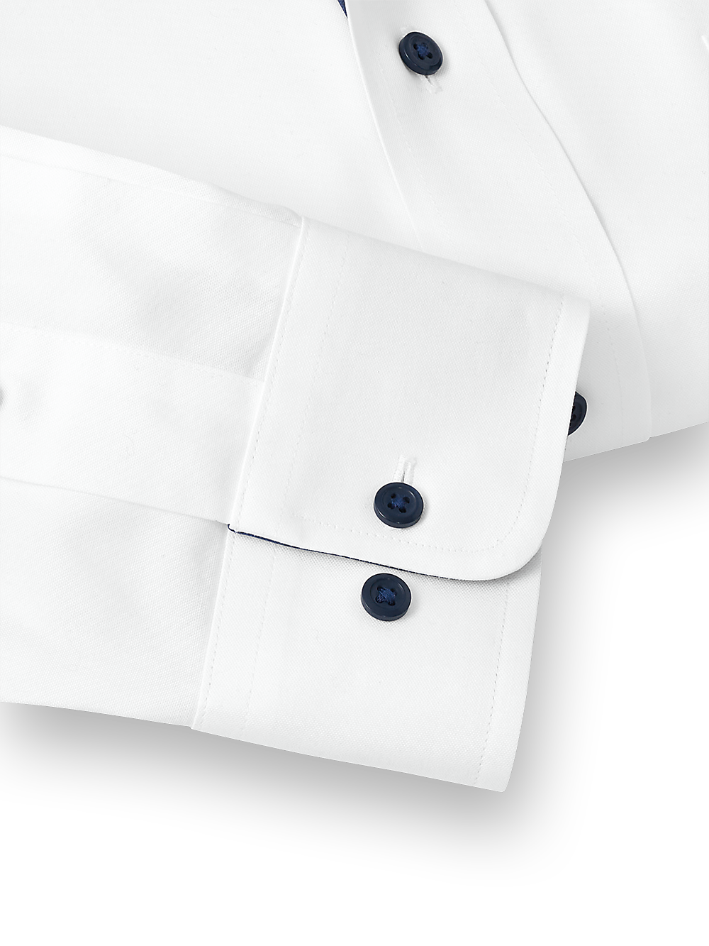 Alternate Image of Non-iron Cotton Solid Dress Shirt With Contrast Trim-3