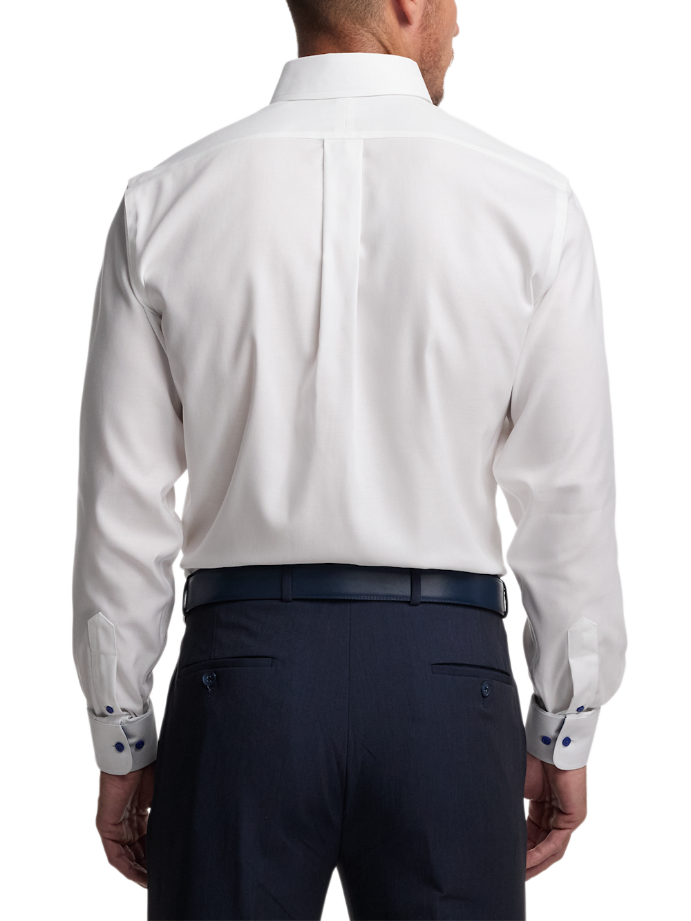 Comfort Stretch Non-Iron Solid Dress Shirt With Contrast Trim Comfort Stretch Non-Iron Solid Dress Shirt With Contrast Trim