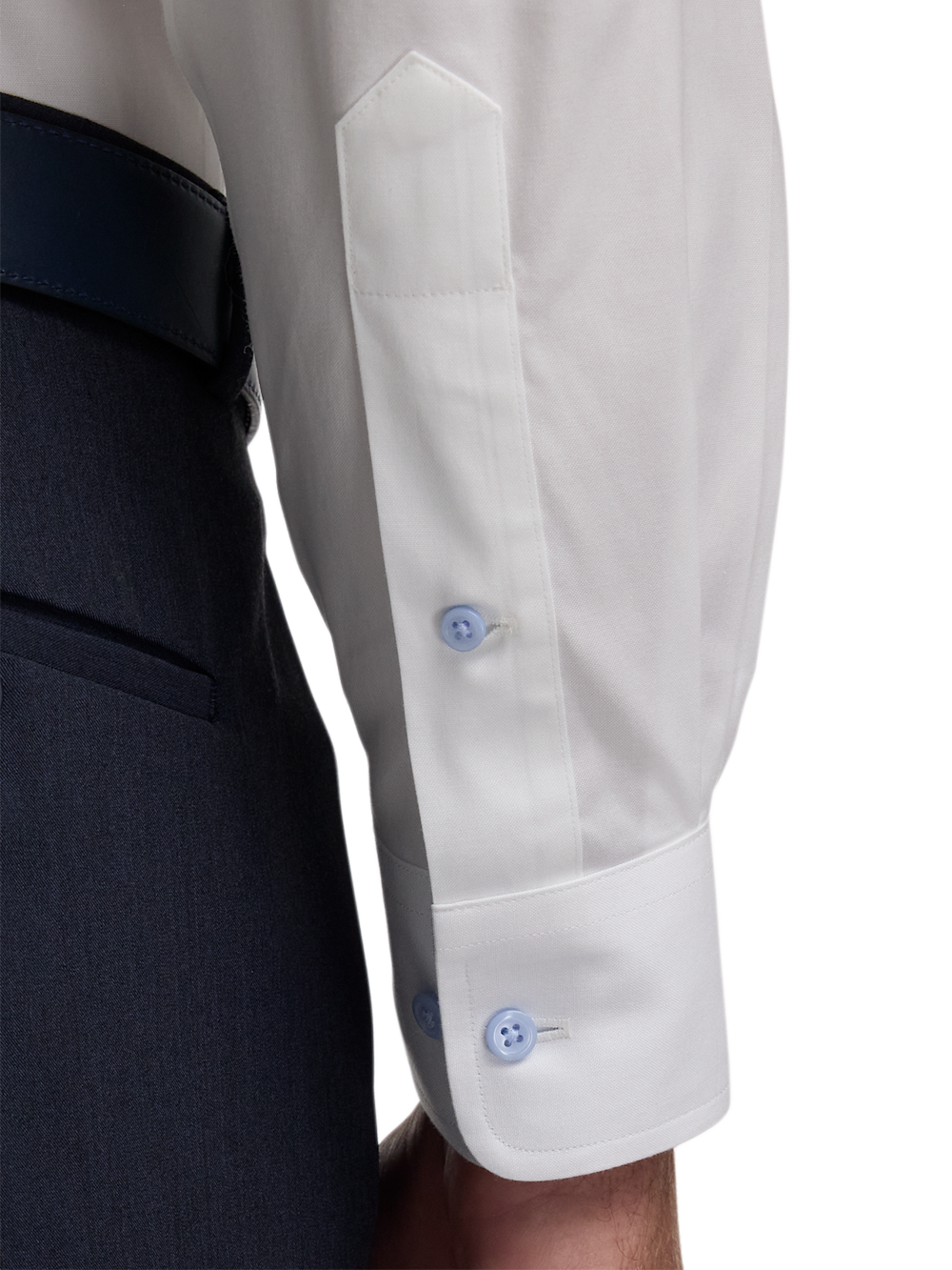 Comfort Stretch Non-Iron Solid Dress Shirt With Contrast Trim Comfort Stretch Non-Iron Solid Dress Shirt With Contrast Trim
