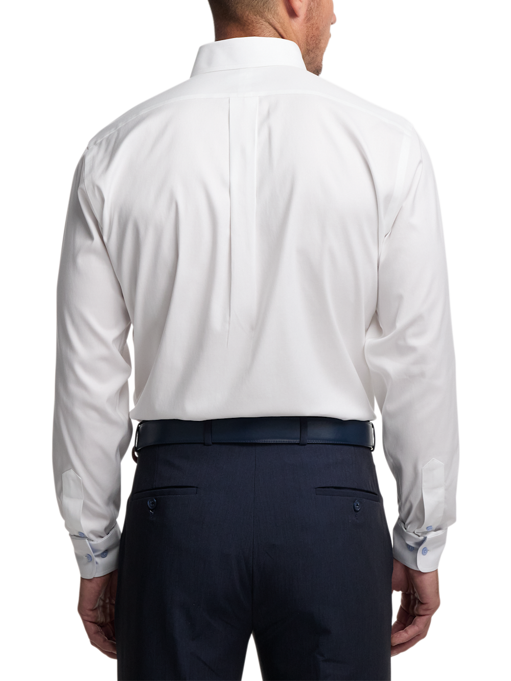 paul fredrick white dress shirts Non-Iron Cotton Pinpoint Solid Spread Collar Dress Shirt