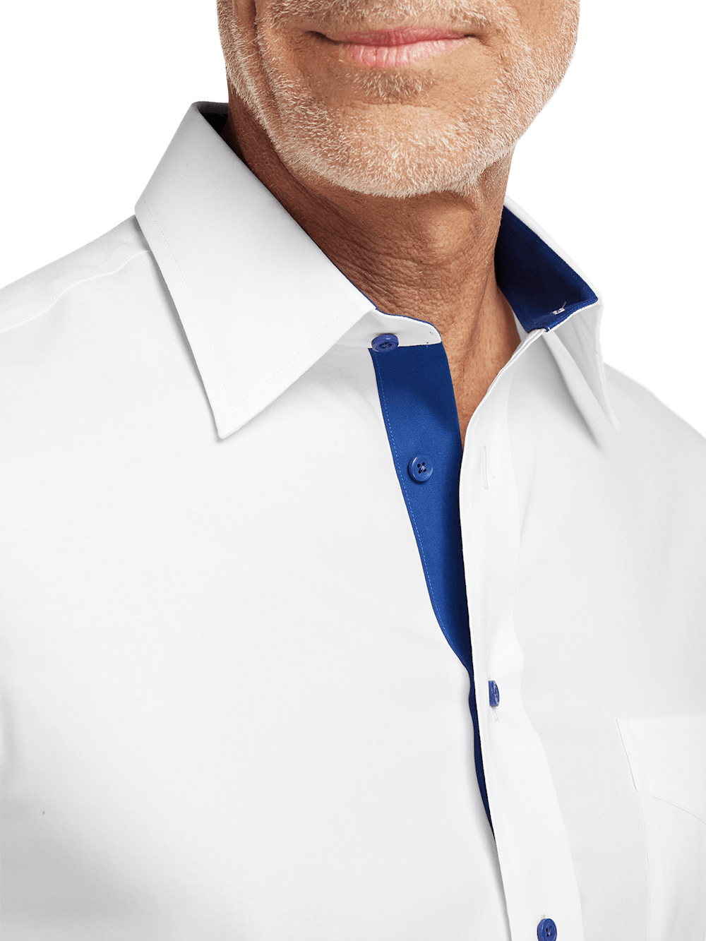 Alternate Image of Comfort Stretch Non-iron Solid Dress Shirt With Contrast Trim-2