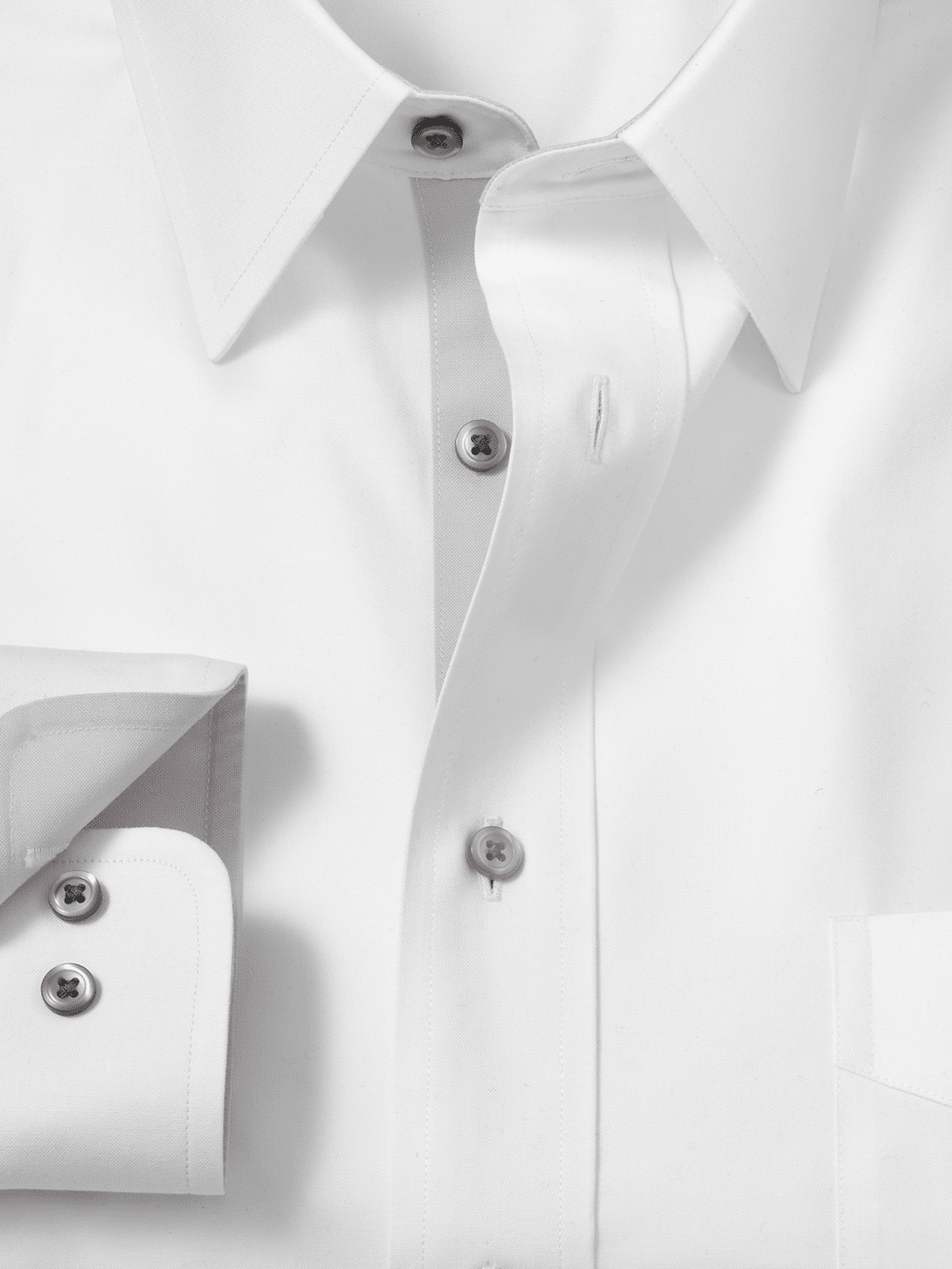 Alternate Image of Comfort Stretch Non-iron Solid Dress Shirt With Contrast Trim-5