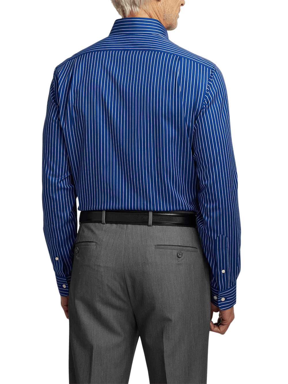 Comfort Stretch Non-Iron Stripe Dress Shirt - Cobalt – Paul