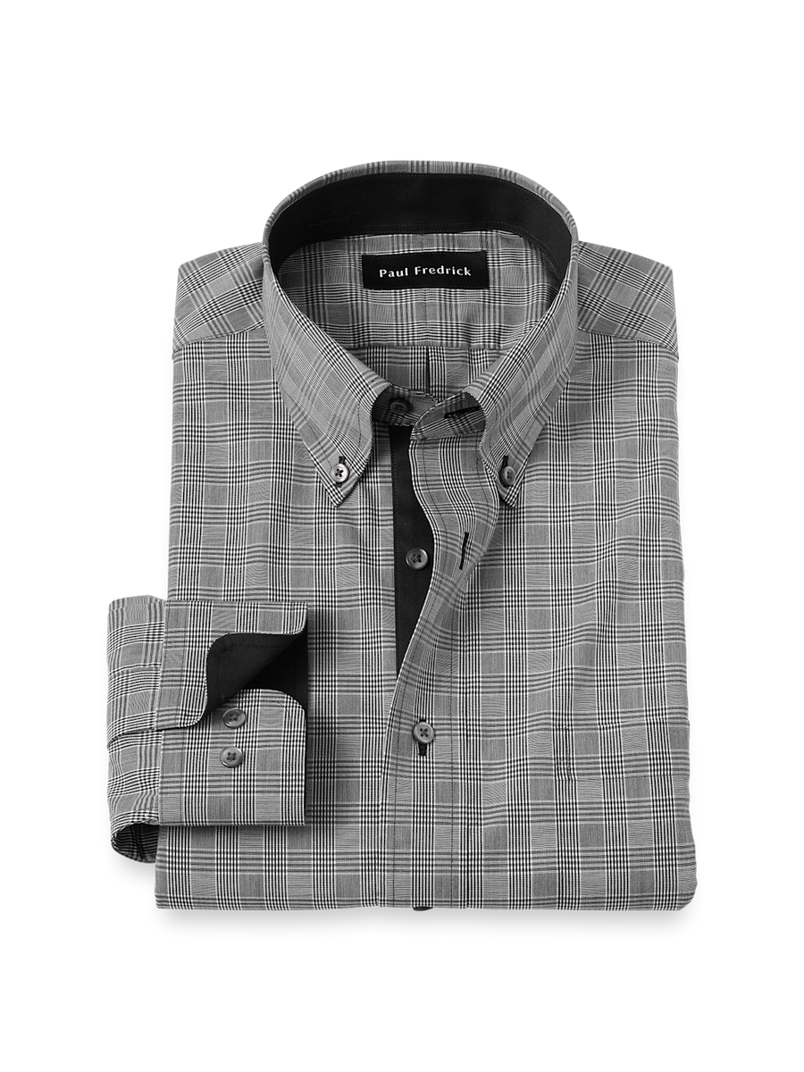black and white plaid dress shirt mens Wrangler Retro Black/White Plaid Western Snap Shirt for Men – Pard's  Western Shop main image 1